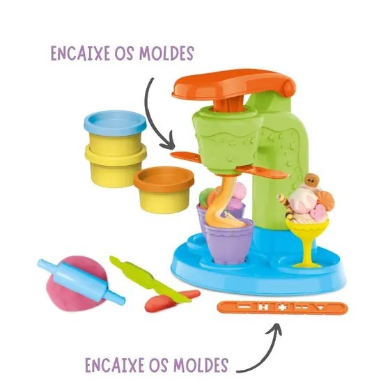 MASSINHA DE MODELAR MOLDE E CRIE SORVETERIA
